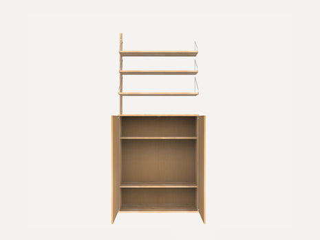 Shelf Library H1852 Cabinet Section Large Add-on in Natural Oiled Oak by Frama