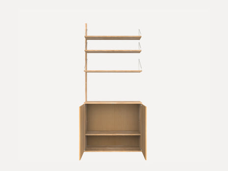 Shelf Library H1852 Cabinet Section Medium  Add-on in Natural Oiled Oak by Frama