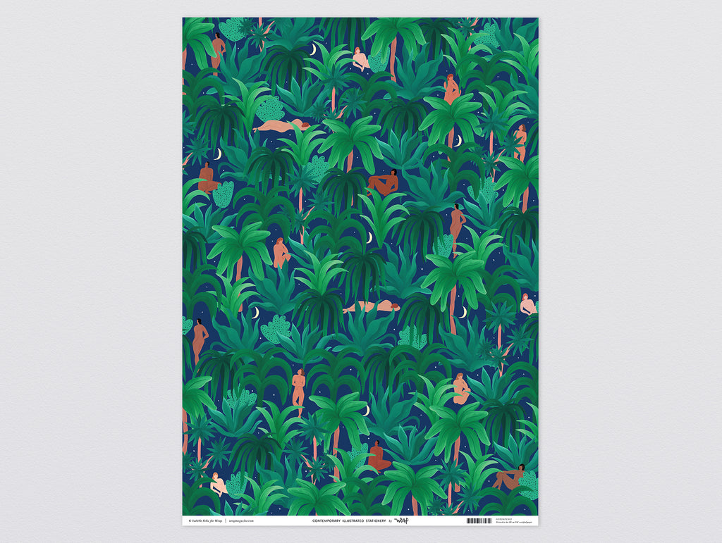 Night Jungle Wrapping Paper x 3 Sheets by Wrap