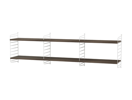 Living Room Combination O by String - Walnut / white panels