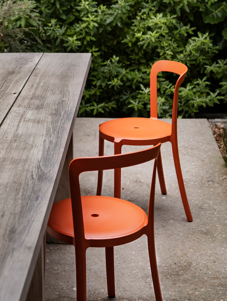 On & On Chair - Recycled Plastic Seat by Emeco / Orange