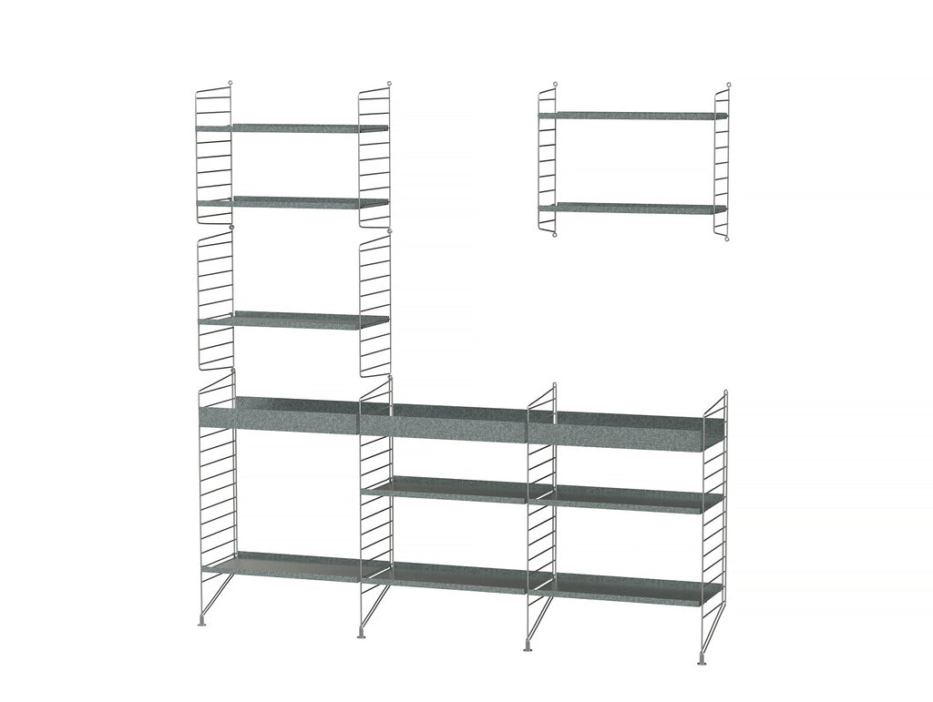 String Outdoor Galvanised Shelving - Combination H
