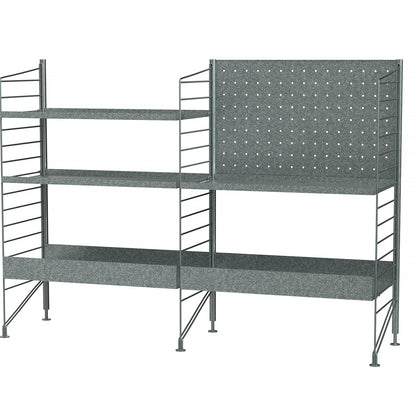 String Outdoor Galvanised Shelving - Combination K