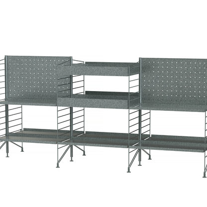 String Outdoor Galvanised Shelving - Combination N