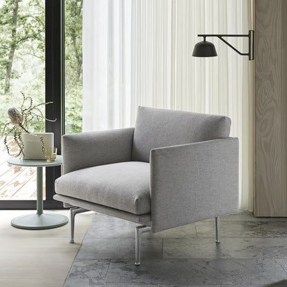 Muuto Outline Studio Chair - Clay 12 Upholstery, Polished Aluminium Legs