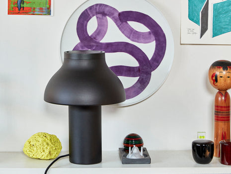 HAY PC Table Lamp - Small, Soft Black Aluminium