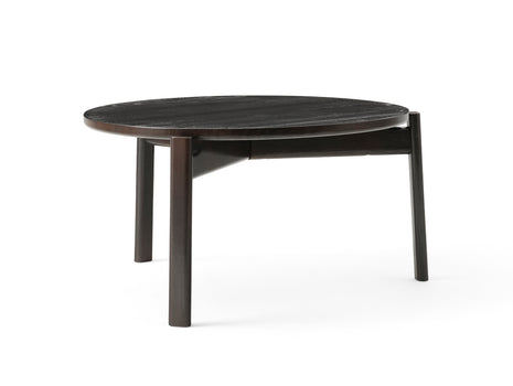 Passage Lounge Table by Menu - D70 cm / dark lacquered oak
