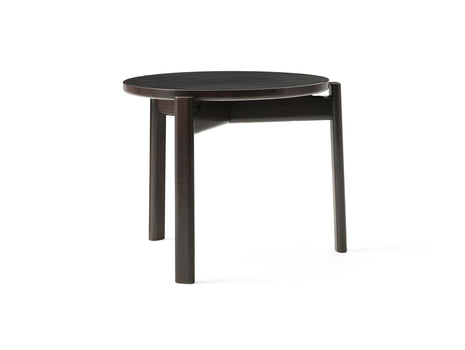 Passage Lounge Table by Menu - D50 cm / dark lacquered oak
