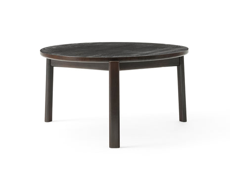 Passage Lounge Table by Menu - D70 cm / dark lacquered oak
