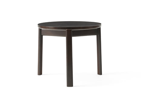 Passage Lounge Table by Menu - D50 cm / dark lacquered oak