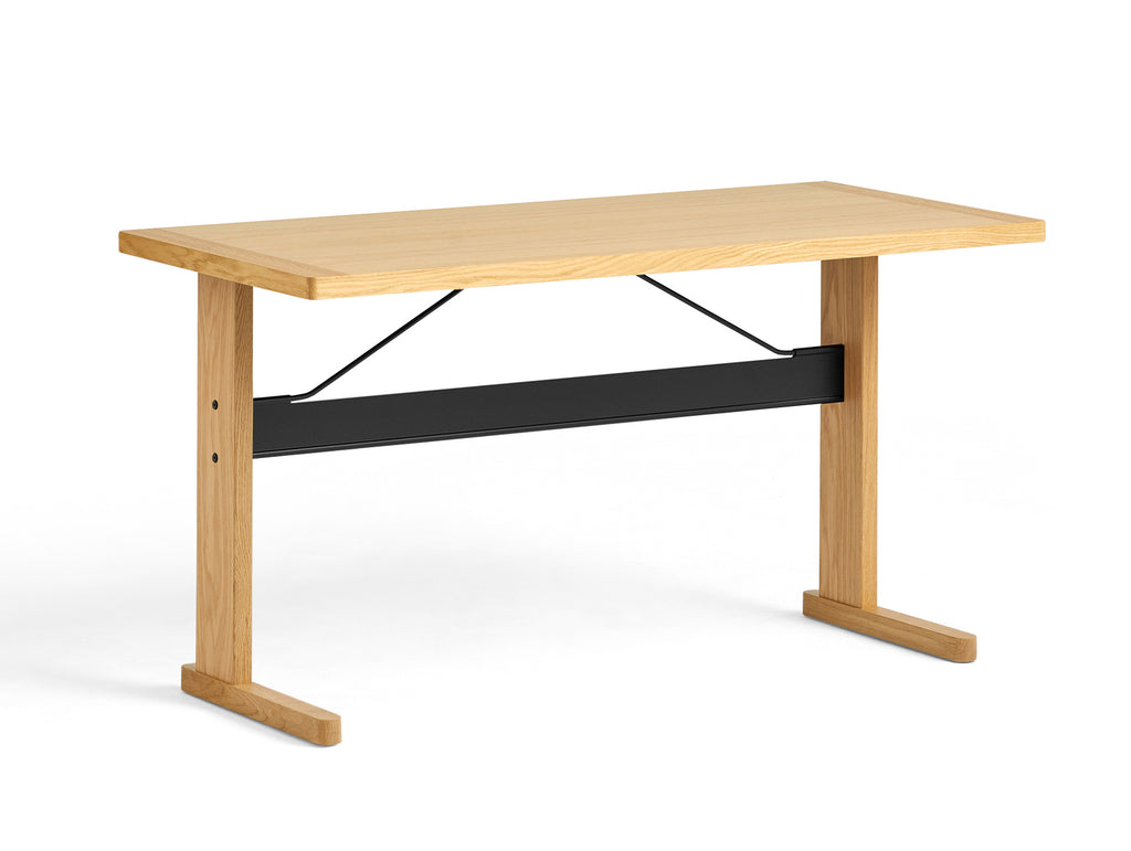 Passerelle Desk by HAY - Oak Tabletop with Oak Frame /  Ink Black Crossbar