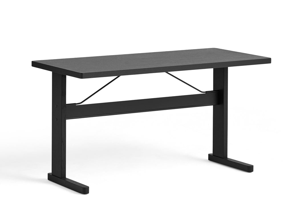 Passerelle Desk by HAY - Ink Black Oak Tabletop with Ink Black Oak Frame / Ink Black Crossbar