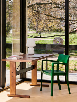 Pastis Chair by HAY - With Armrest / Pine Green Water-Based Lacquered Ash
