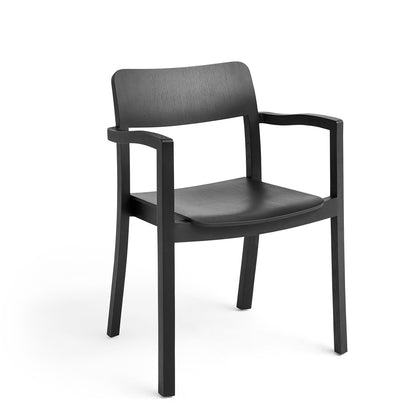 Pastis Chair by HAY - With Armrest / Black Water-Based Lacquered Ash