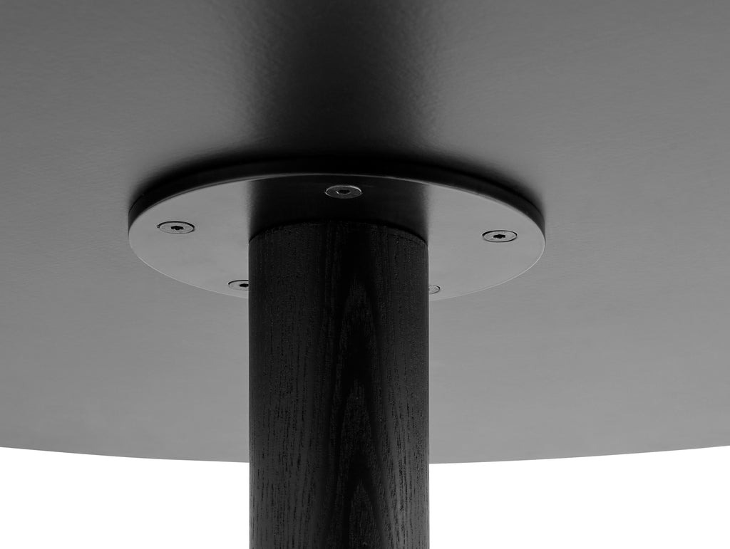 Pastis Table by HAY - Diameter 90 x Height 74 cm / Black Water-Based Lacquered Ash