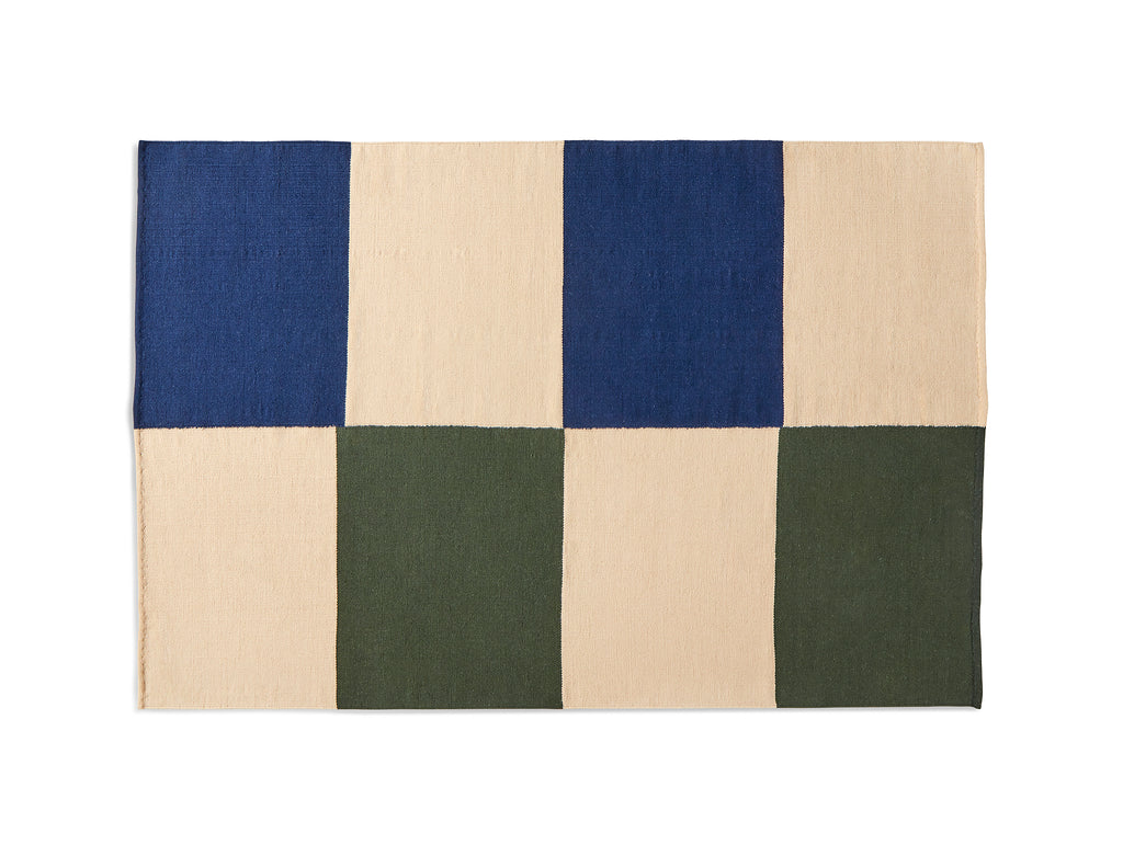 200 x 300 cm / Peach Green Check / Ethan Cook Flat Works Rug by HAY