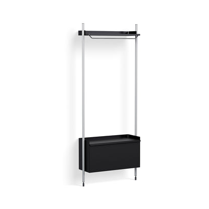 Pier System 1001 by HAY - Clear Anodised Aluminium Uprights / PS Black