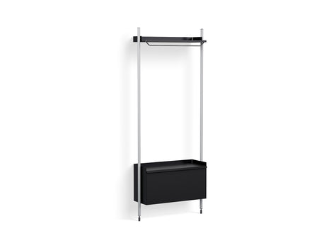 Pier System 1001 by HAY - Clear Anodised Aluminium Uprights / PS Black
