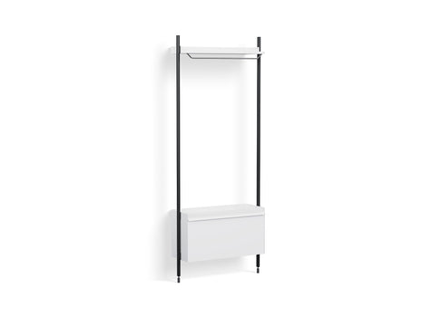 Pier System 1001 by HAY - Black Anodised Aluminium Uprights / PS White