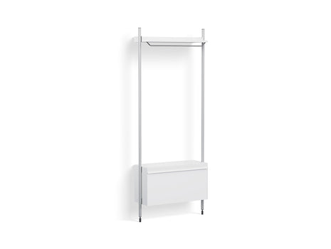 Pier System 1001 by HAY - Clear Anodised Aluminium Uprights / PS White