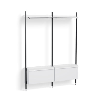 Pier System 1002 by HAY - Black Anodised Aluminium Uprights / PS white