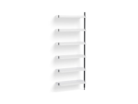 Pier System 100 Add-ons by HAY - Black Anodised Aluminium Uprights / PS White 