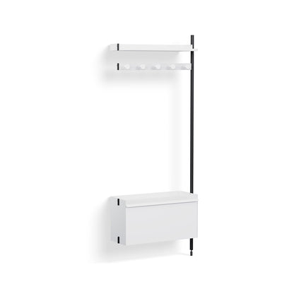 Pier System 1060 Add-ons by HAY -Black Anodised Aluminium Uprights / PS White