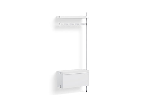 Pier System 1060 Add-ons by HAY -Clear Anodised Aluminium Uprights / PS White