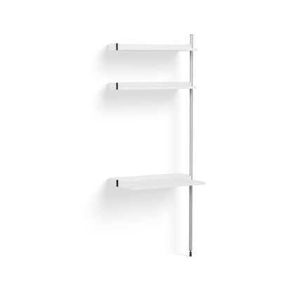 Pier System 10 Add-ons by HAY - Clear Anodised Aluminium Uprights / PS White 