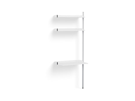 Pier System 10 Add-ons by HAY - Clear Anodised Aluminium Uprights / PS White 