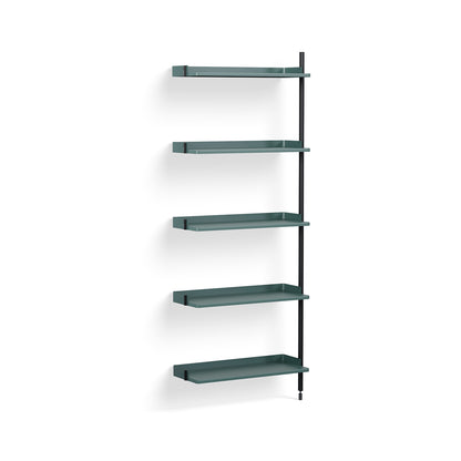 Pier System 110 Add-ons by HAY - Black Anodised Aluminium Uprights / PS Blue 