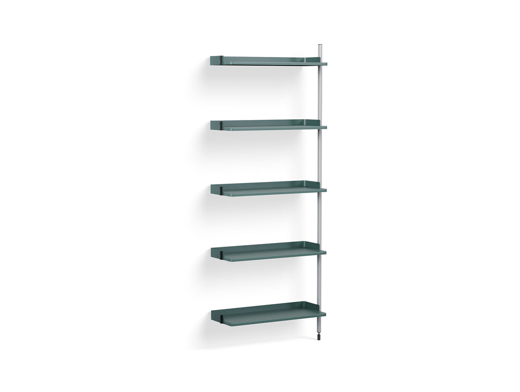 Pier System 110 Add-ons by HAY - Clear Anodised Aluminium Uprights / PS Blue