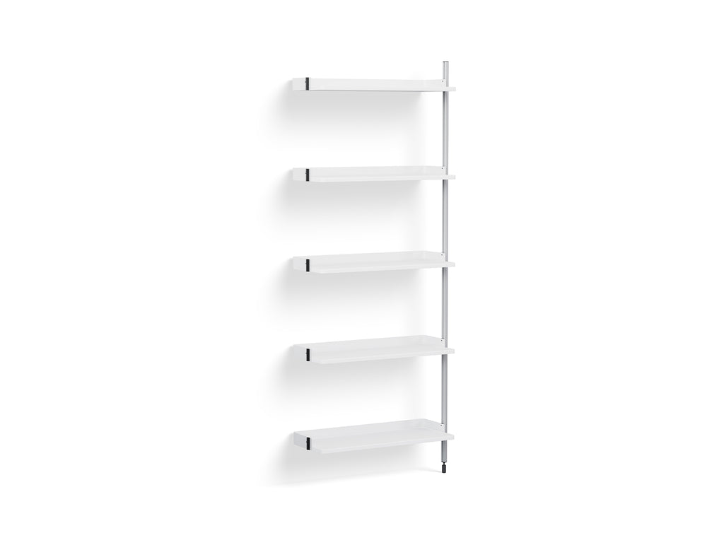 Pier System 110 Add-ons by HAY - Clear Anodised Aluminium Uprights / PS White
