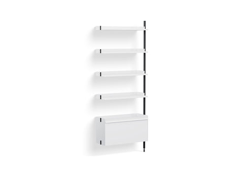 Pier System 120 Add-ons by HAY - Black Anodised Aluminium Uprights / PS White 