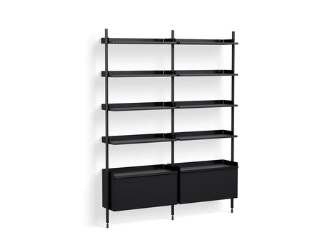 Pier System 122 by HAY - Black Anodised Aluminium Uprights / PS black