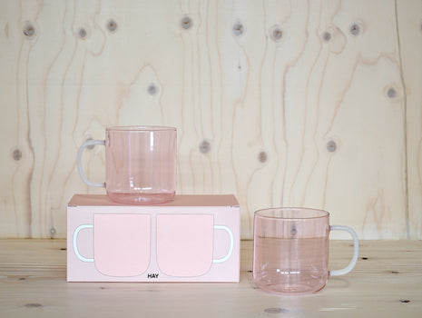 Pink Borosilicate Mugs - Set of 2 by HAY