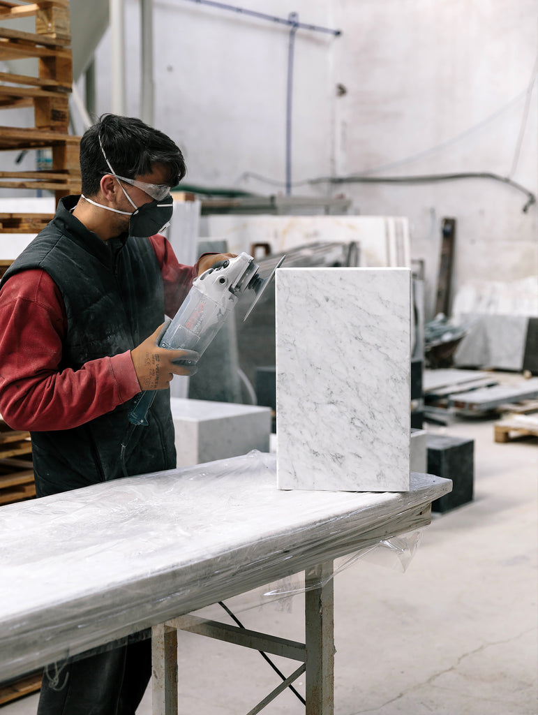 Making the Menu Marble Plinth... In the factory