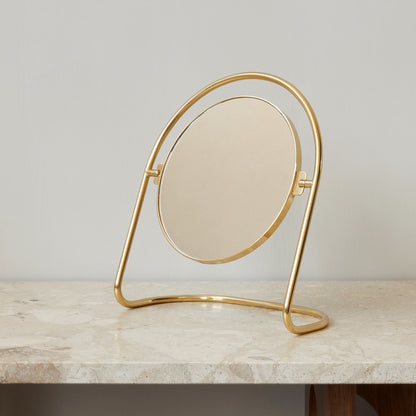 Polished Brass Nimbus Table Mirror by Menu