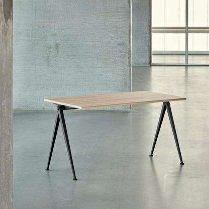 Pyramid Table 01 by HAY - Matt Lacquered Oak / Black Frame