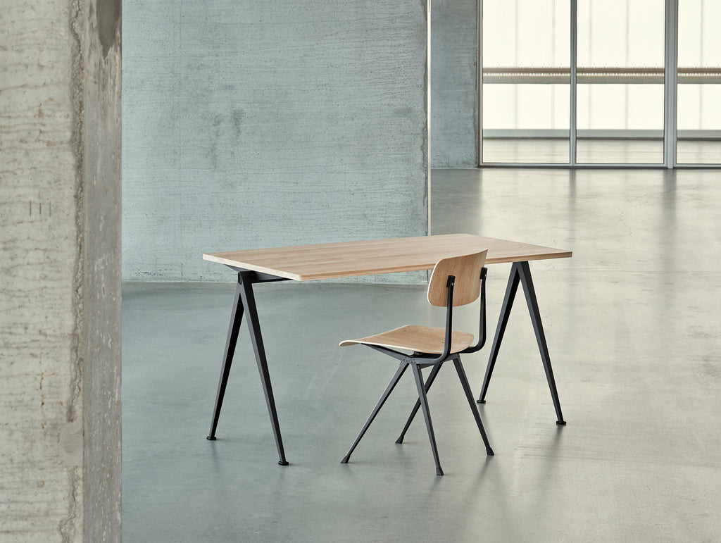 Pyramid Table 01 by HAY - Matt Lacquered Oak / Black Frame