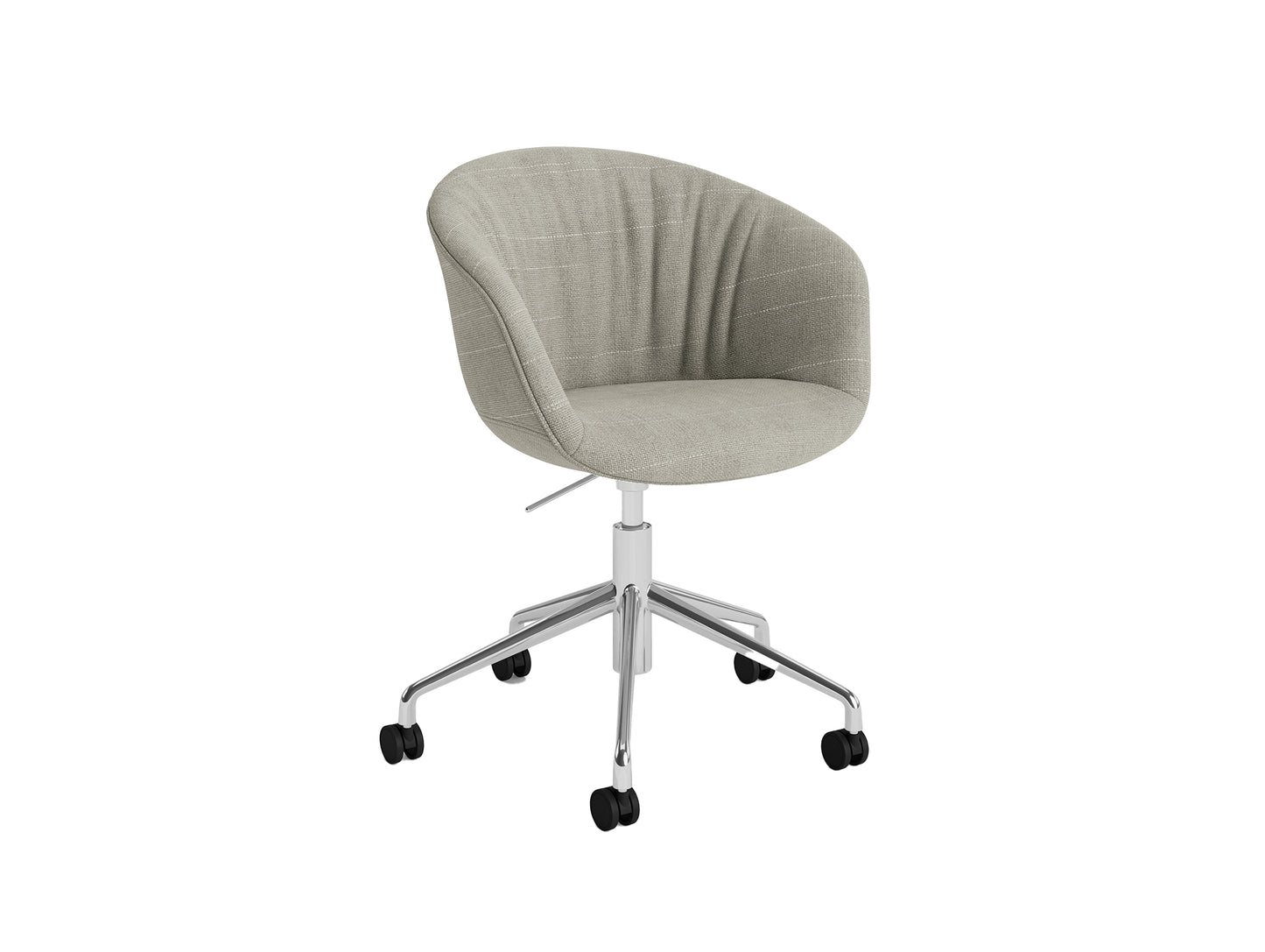 About A Chair AAC 53 Soft by HAY - Random Fade Beige  / Polished Aluminium