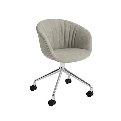 About A Chair AAC 25 Soft by HAY - Random Fade Beige  / Polished Aluminium