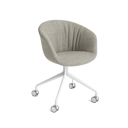 About A Chair AAC 25 Soft by HAY - Random Fade Beige / White Powder Coated Aluminium