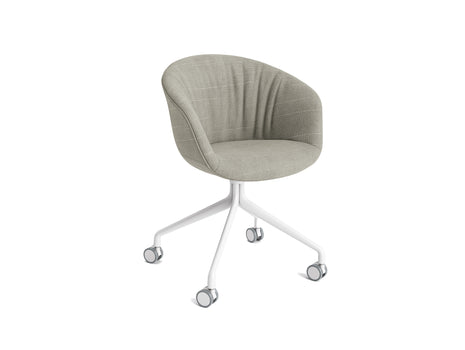 About A Chair AAC 25 Soft by HAY - Random Fade Beige / White Powder Coated Aluminium