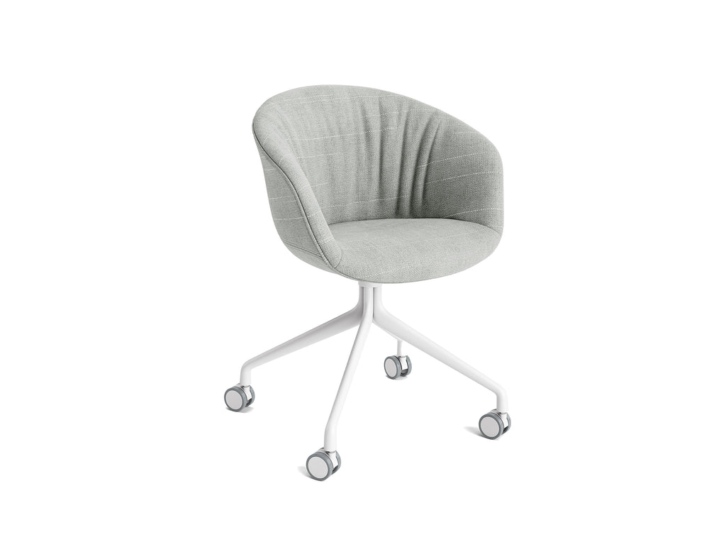 About A Chair AAC 25 Soft by HAY - Random Fade Light Grey / White Powder Coated Aluminium