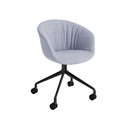 About A Chair AAC 25 Soft by HAY - Random Fade Lilac / Black Powder Coated Aluminium