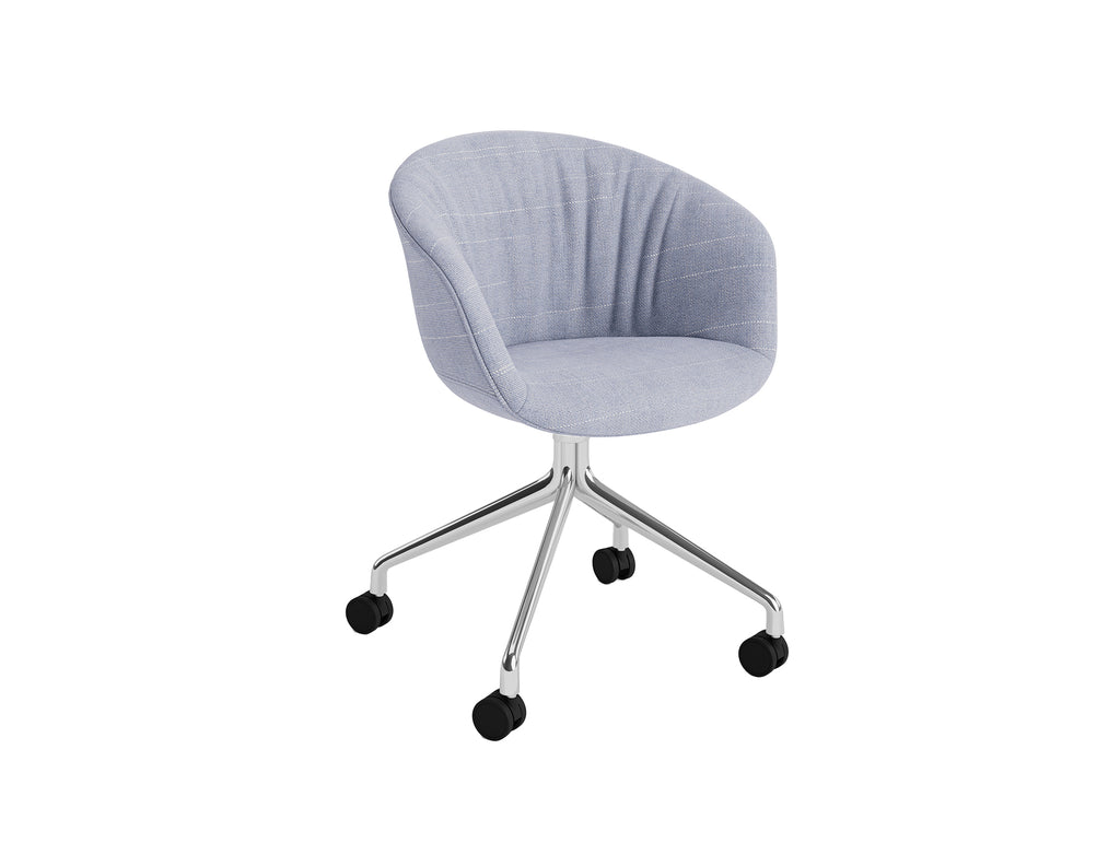 About A Chair AAC 25 Soft by HAY - Random Fade Lilac / Polished Aluminium
