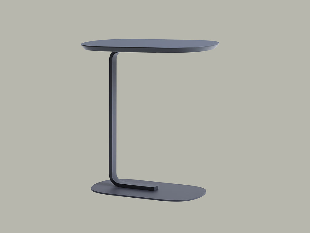 Blue Grey Relate Side Table by Muuto