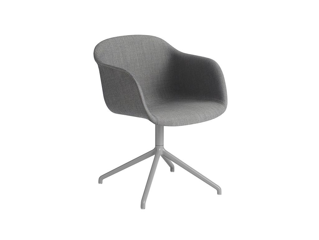 Remix 133 / Grey Fiber Armchair Upholstered with Swivel Base by Muuto