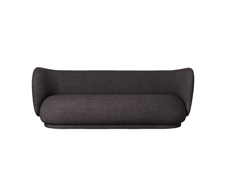 Rico 3-Seater Sofa in Bouclé Warm Dark Grey by Ferm Living